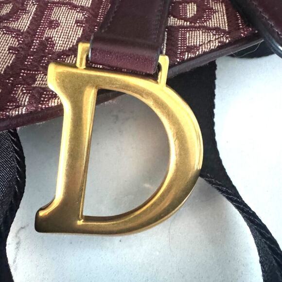 Dior Oblique Burgundy Saddle Belt Pouch Bag Crossbody Strap 40" Authentic CoA - Picture 3 of 11
